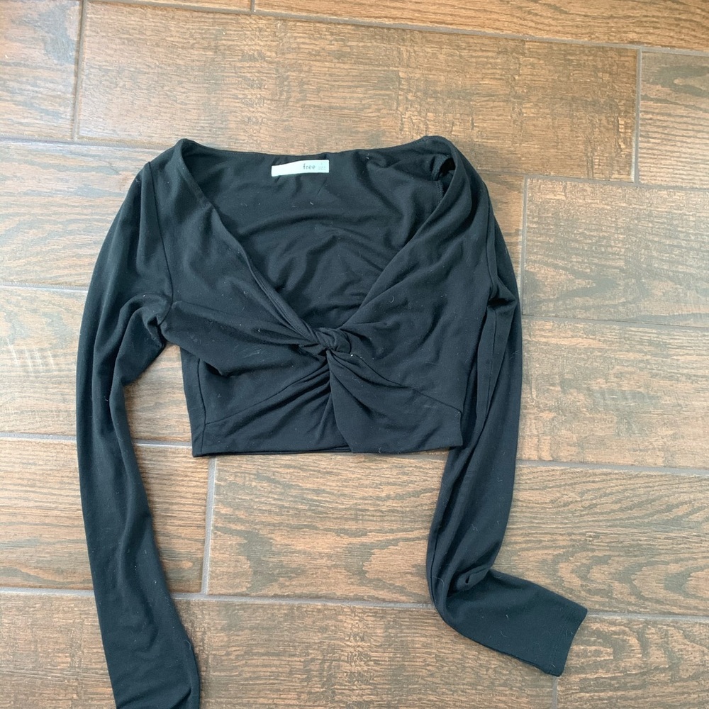 Wilfred black cropped long sleeve